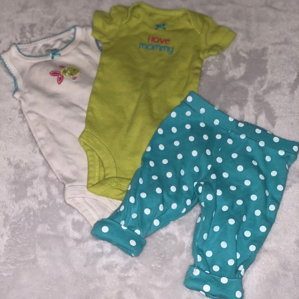 Carters Newborn Girl Onesie Set